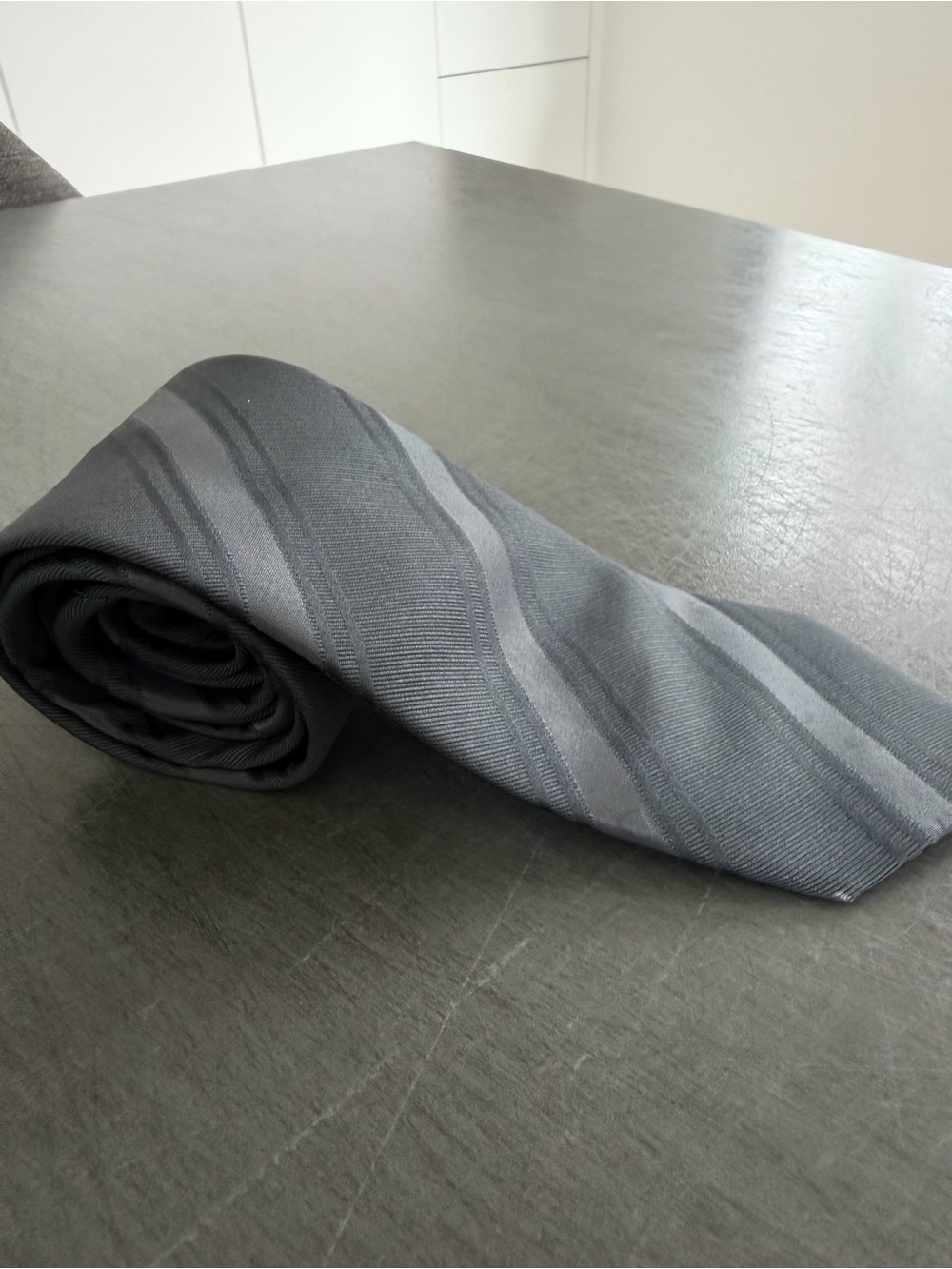 Lanvin Gray Striped Men's Tie